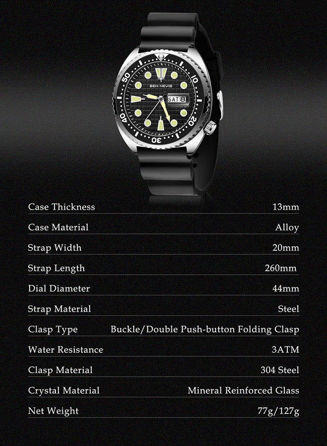 Waterproof Quartz Wrist Watch for Men - BN3030GS-AllBlack