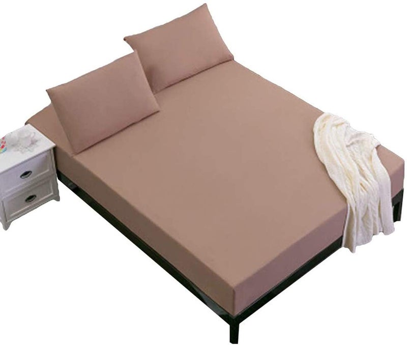 BCARE Water Proof Terry Cotton Mattress Protector Beige King L x B x H 198 x 183 x 25 cm