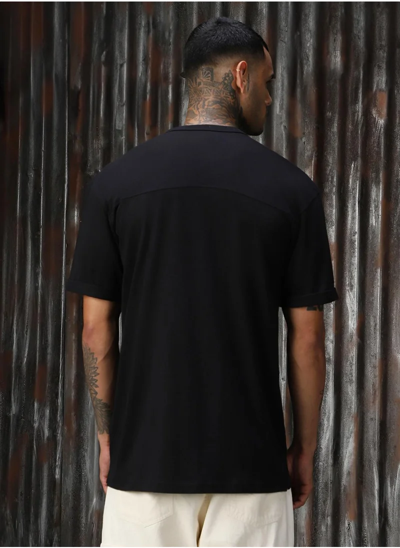 هاي ستار Men Black Tshirts