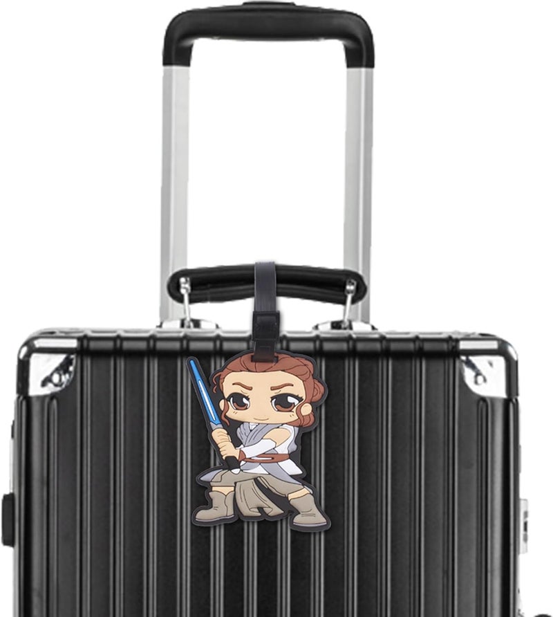 Finex 4 Pcs Set Star BB8 Jedi Soldiers Silicone Travel Luggage Baggage Identification Labels ID Tag for Bag Suitcase Plane Cruise Ships with Belt Strap - Image 2