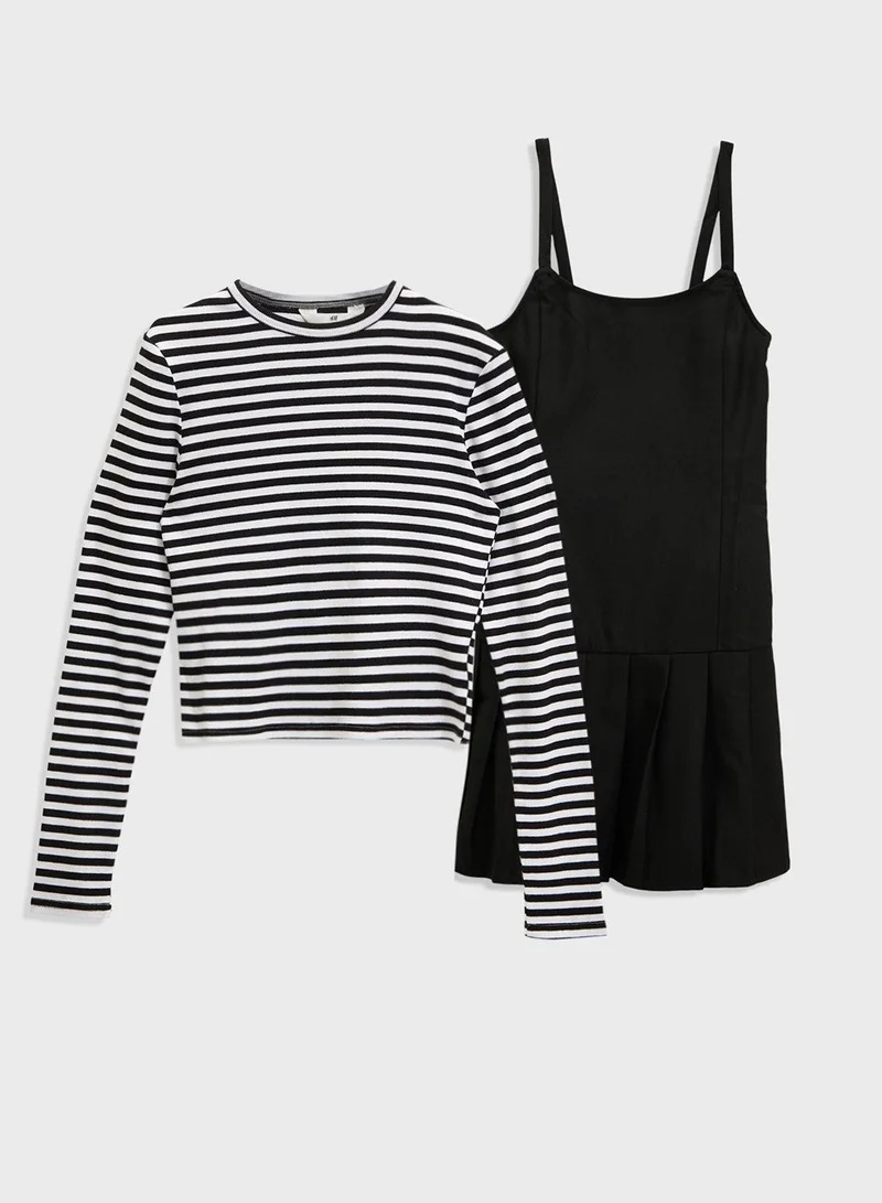 H&M Pleated Mini Dress