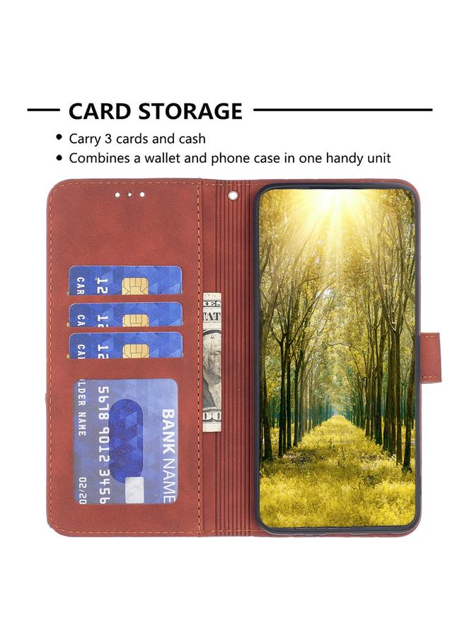 Zaboon Case For Infinix Smart 9 / Hot 50i Magnetic Buckle Rhombus Texture Leather Phone Case - Image 5