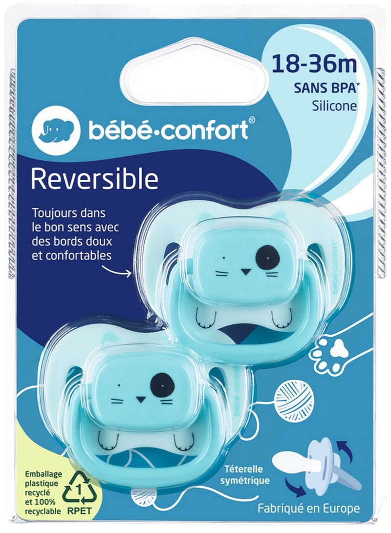 bebe confort Reversible Silicone Soothers Assorted 18-36 Months - Image 1