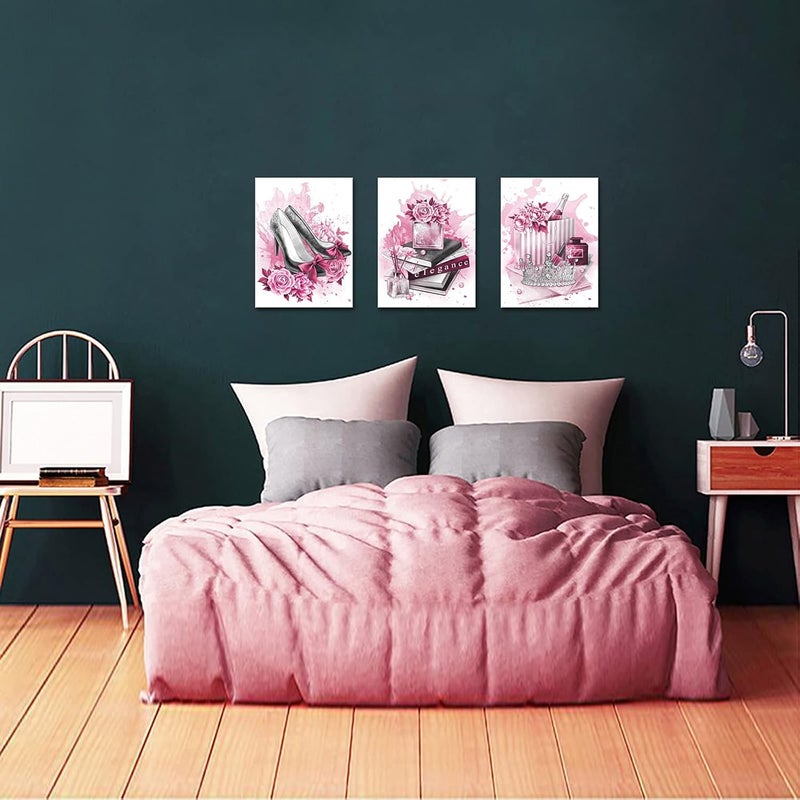Kalormore Pink Splash Fashion Canvas Art Set - Image 3