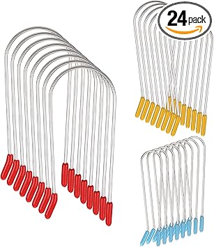 Apausvcm 24Pcs Hot Roller Clips Portable Hot Curler Clips Replacement Securing Pins Hair Clip for Rollers Large Medium Small - Image 1