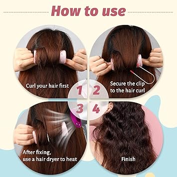 Apausvcm 24Pcs Hot Roller Clips Portable Hot Curler Clips Replacement Securing Pins Hair Clip for Rollers Large Medium Small - Image 4