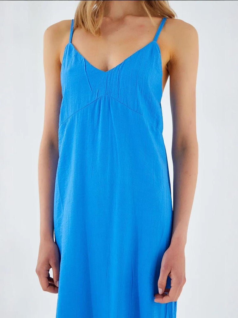 Mixray V-Neck Slit Midi Dress - Image 4
