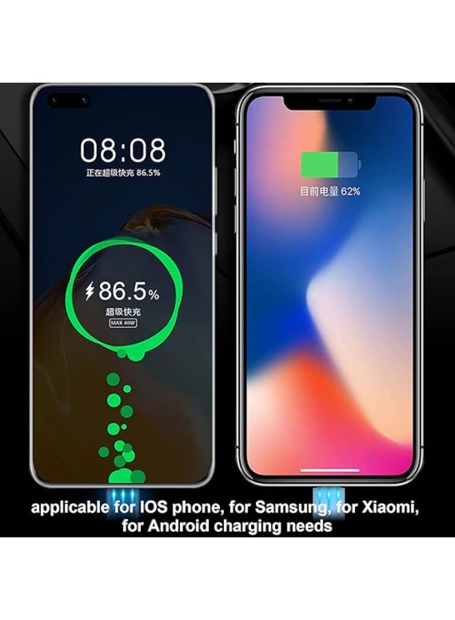 Suuonee شاحن سيارة سريع مزدوج المنفذ USB PD بقوة 95 واط – تصميم ألياف الكربون لمقبس ولاعة السيارة للسيارات والشاحنات - Image 3