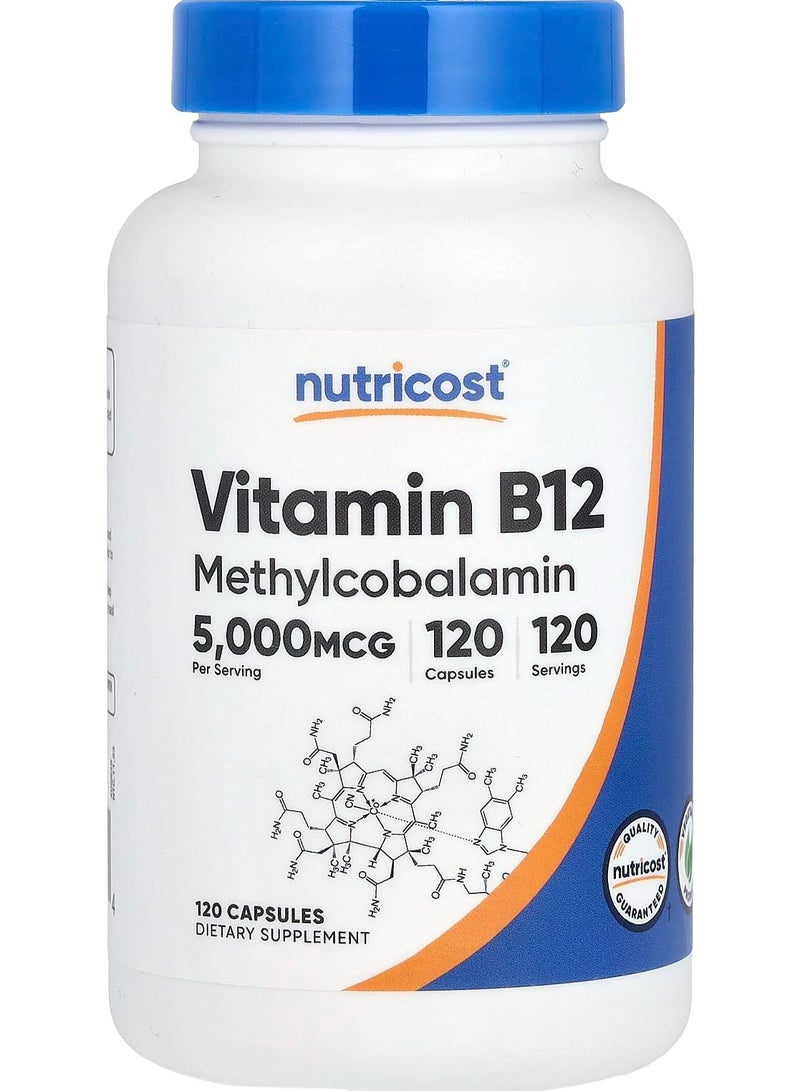 Nutricost Vitamin B12, 5,000 mcg, 120 Capsules