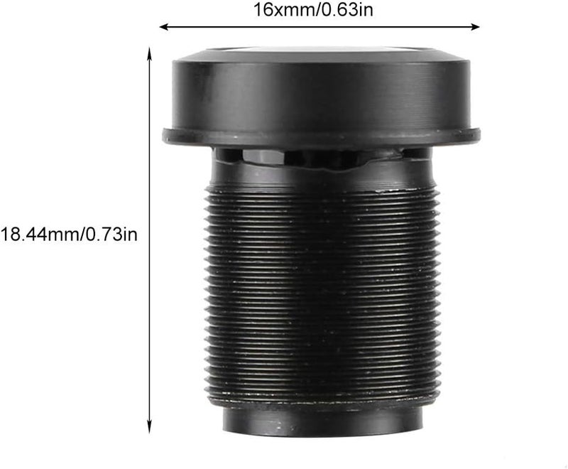 klarako Standard M12 Thread Interface 180°Fisheye Lens, 1.44mm 1/2.5 Wide Angle 5MP HD Lens for CCTV Surveillance Camera - Image 4