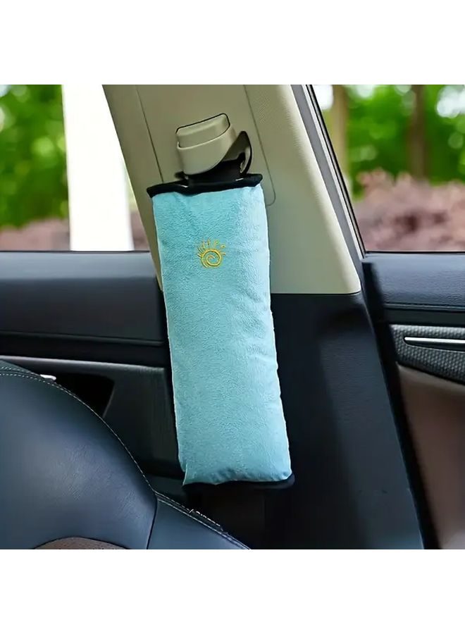 Pink Two Pack Soft Headrest Neck Support Pillow For Car Seat Belt Comfort - Image 5