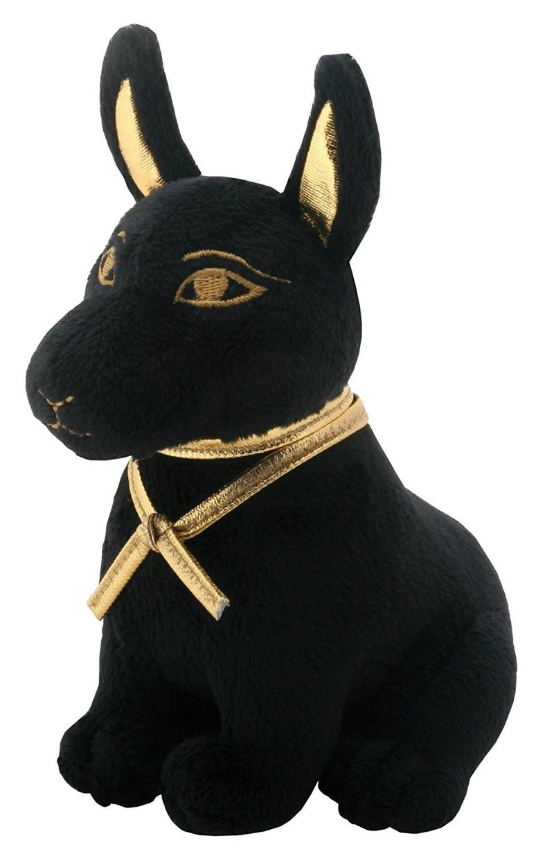 SUMMIT COLLECTION Black and Gold Ancient Egyptian Anubis Dog Puppy Small Plush Doll - Image 3
