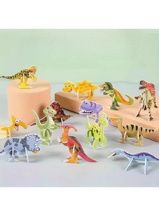 CT Dinosaur Puzzle 3D 30Pcs Educational DIY Paper Craft For Kids Birthday Gifts - Image 3
