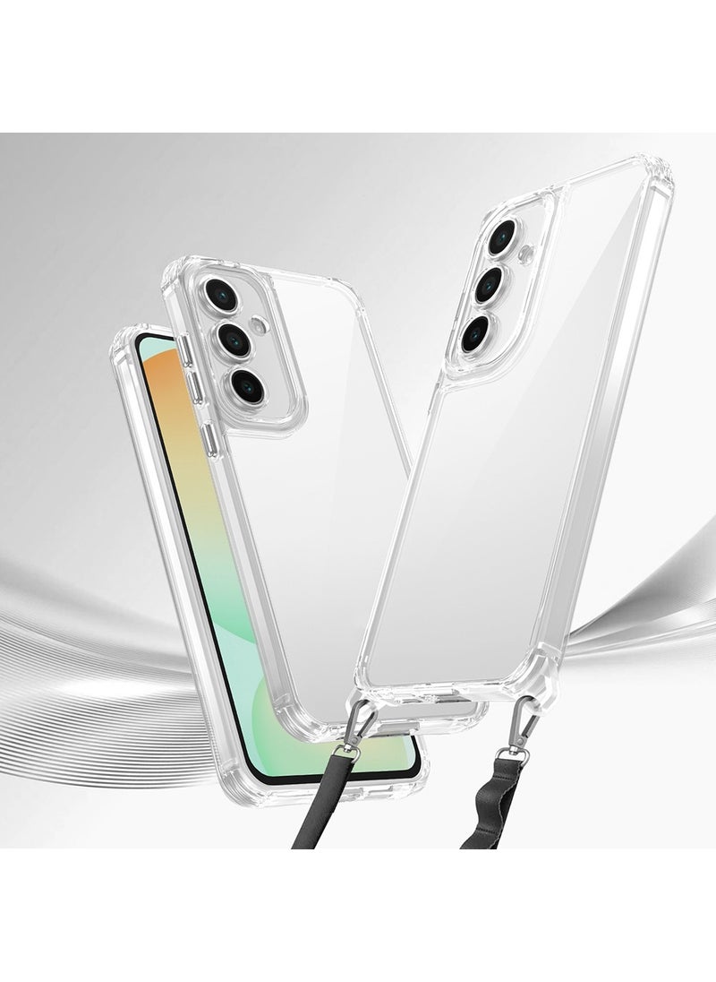 Rona Store Galaxy A55 Compatible Airbag Attachable Hanger Snap Silicone Cover-Transparent  - Image 2