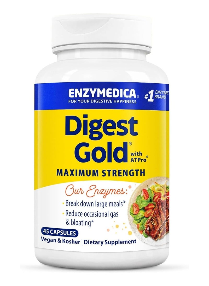 ENZYMEDICA Enzymedica Enzymedica, Digest Gold With Atpro, 45 Capsules  - Image 1