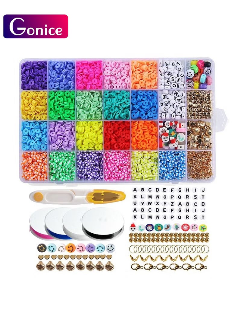 Gonice Gonice Glass Beads for Jewelry Making, Lucky Goddness Round Faceted Shape Colourful Crystal Spacer Beads Assortments Supplies for Making Handcrafts, DIY Bracelets Necklaces Colourful Bead Accessories - Image 1