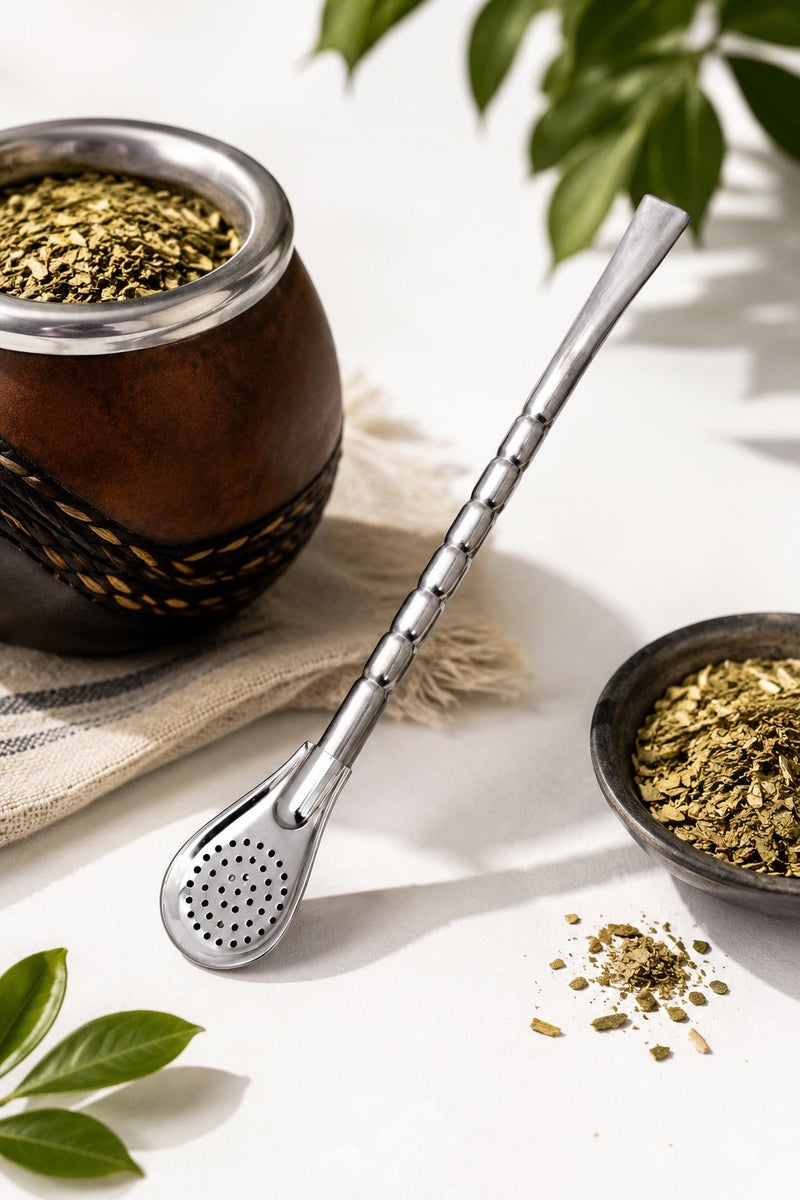 Yerba Mate Straw Stainless Steel With Filter Spoon Pack of 3 - Image 2