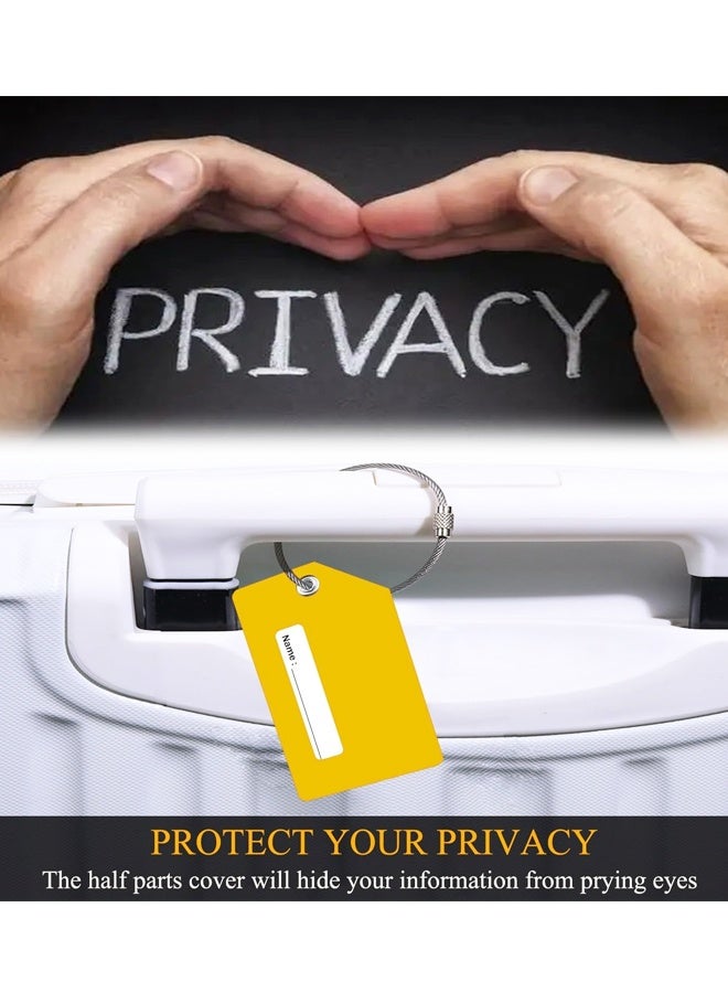 6 حزمة السيليكون علامات الأمتعة للحقائب لتحديد الأمتعة بسرعة حقيبة اليد حقائب السفر (الأصفر) - Image 3