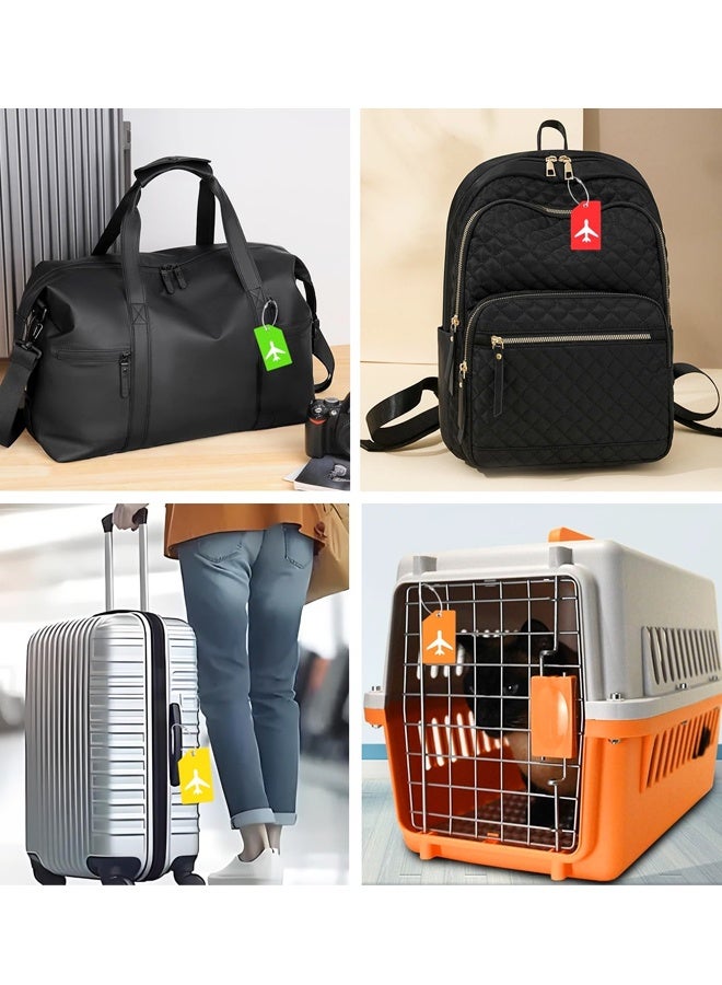 6 حزمة السيليكون علامات الأمتعة للحقائب لتحديد الأمتعة بسرعة حقيبة اليد حقائب السفر (الأصفر) - Image 5