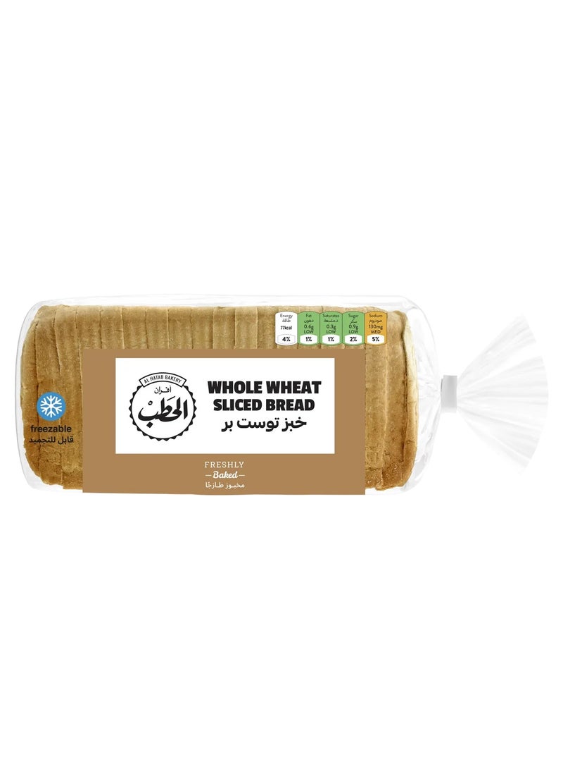 Al Hatab Bakery Whole Wheat Sliced Bread 600g