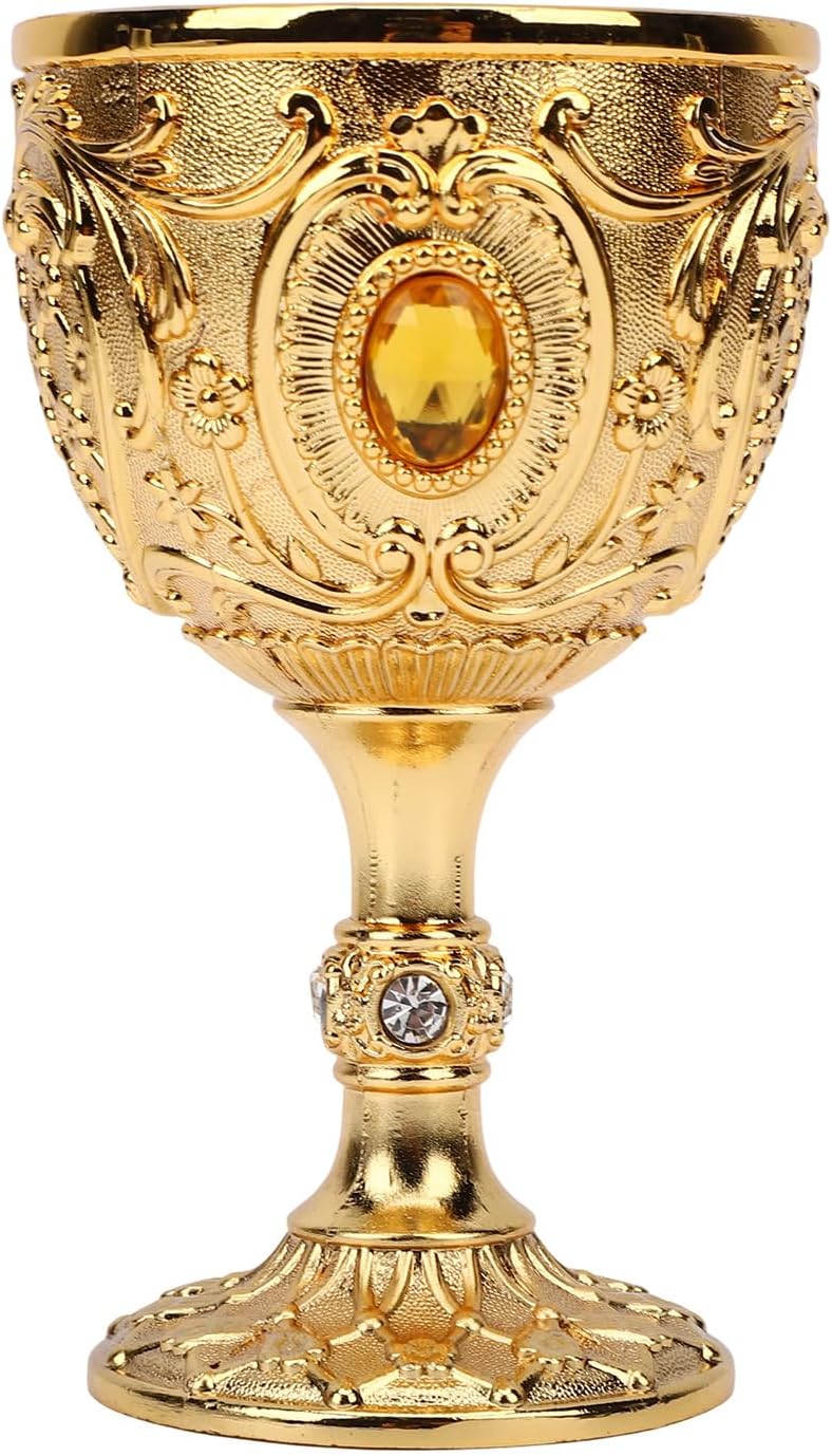 زيروديس (Zerodis) كأس عتيق من نوع “Chalice Vintage”， مصنوع يدويًا، من المعدن، مزين بنقوش زهورية، مناسب لشرب النبيذ أو المشروبات الأخرى، ويضيف لمسة أنيقة إلى حفلات الزفاف أو ديكورات البارات المنزلية. - Image 3