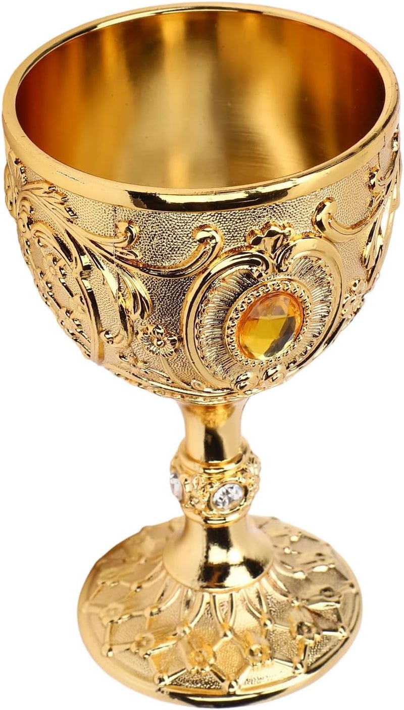 زيروديس (Zerodis) كأس عتيق من نوع “Chalice Vintage”， مصنوع يدويًا، من المعدن، مزين بنقوش زهورية، مناسب لشرب النبيذ أو المشروبات الأخرى، ويضيف لمسة أنيقة إلى حفلات الزفاف أو ديكورات البارات المنزلية. - Image 2