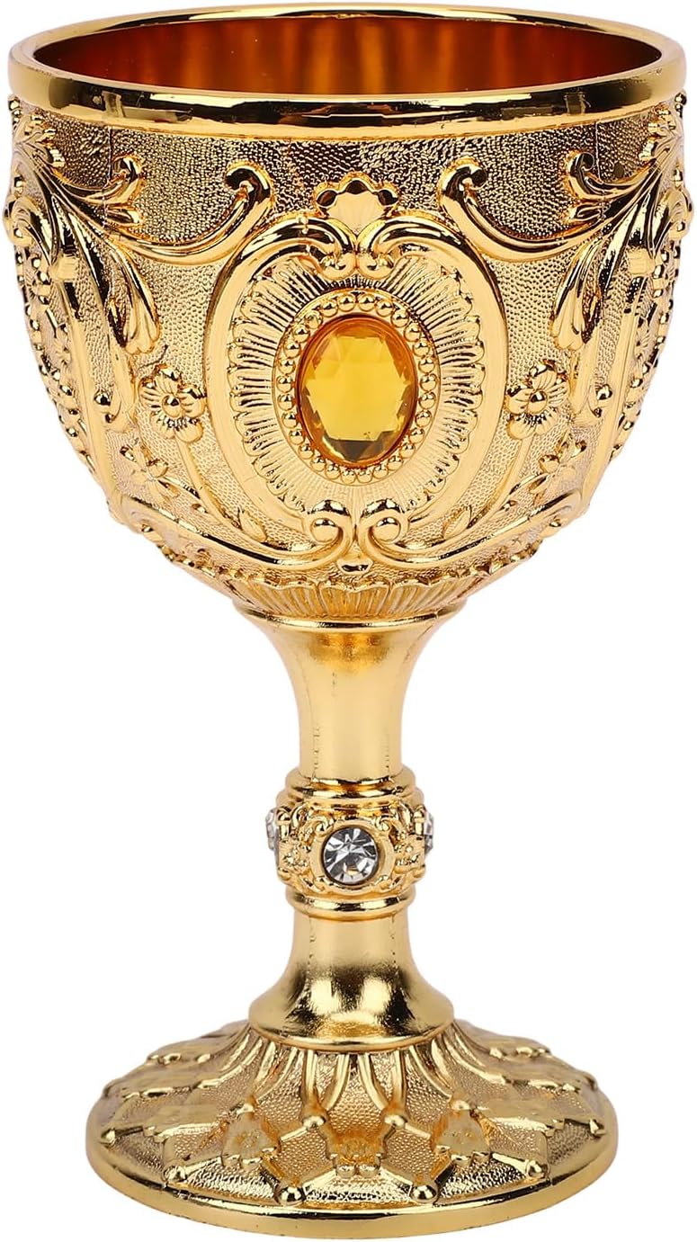 زيروديس (Zerodis) كأس عتيق من نوع “Chalice Vintage”， مصنوع يدويًا، من المعدن، مزين بنقوش زهورية، مناسب لشرب النبيذ أو المشروبات الأخرى، ويضيف لمسة أنيقة إلى حفلات الزفاف أو ديكورات البارات المنزلية. - Image 4