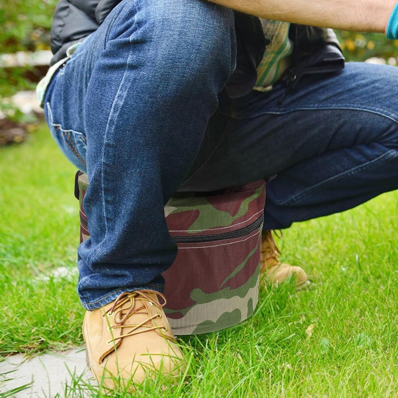 ABOOFAN Foam Sitting Stool Portable Outdoor Garden Stool 18cm High Lightweight Foam Workseat with Storage Pocket for Field Work and Gardening Random Color - Image 2