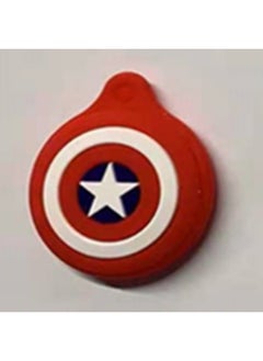 Suitable For Airtags Apple Location Tracker Hair Monocular Silicone Protective Case Airtags Anti-lost Keychain-Color:Captain