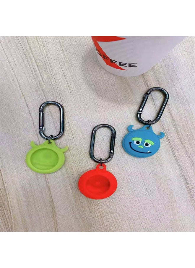 Generic - Suitable For Airtags Apple Location Tracker Hair Monocular Silicone Protective Case Airtags Anti-lost Keychain-Color:Captain - Image 1