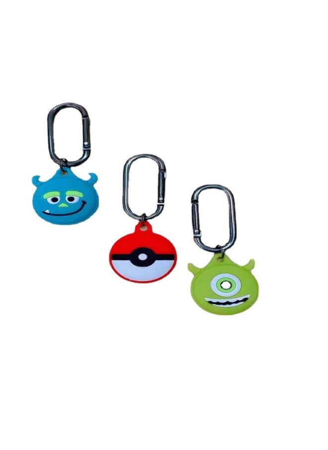 Generic - Suitable For Airtags Apple Location Tracker Hair Monocular Silicone Protective Case Airtags Anti-lost Keychain-Color:Captain - Image 1