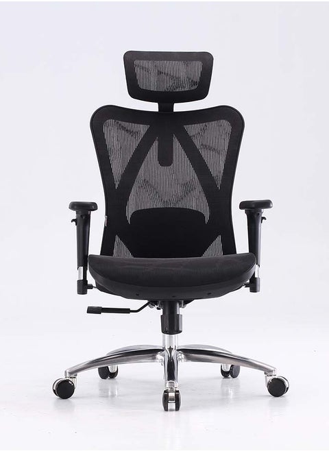 Sihoo M57 Ergonomic Office Chair with 3 Way Armrests, Lumbar Support, Adjustable Headrest, High Back Tilt Function, Black