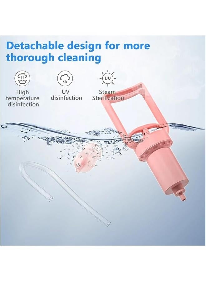 Baby Nasal Aspirator & Portable Hand Puller Nose er, Strong Suction Nose Cleaner| Easy to Operate | Reusable | Easy to Carry & Soft Silicone , Negative Pressure Principle - Image 5
