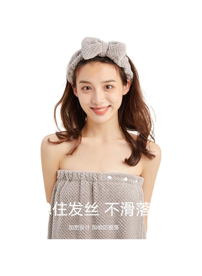 Sanli Towel Hair Tie 2 Pieces, Women'S Face Washing Headband, Cute Hair Bun, For Washing And Going Out, Bow Hair Wrap - Image 3