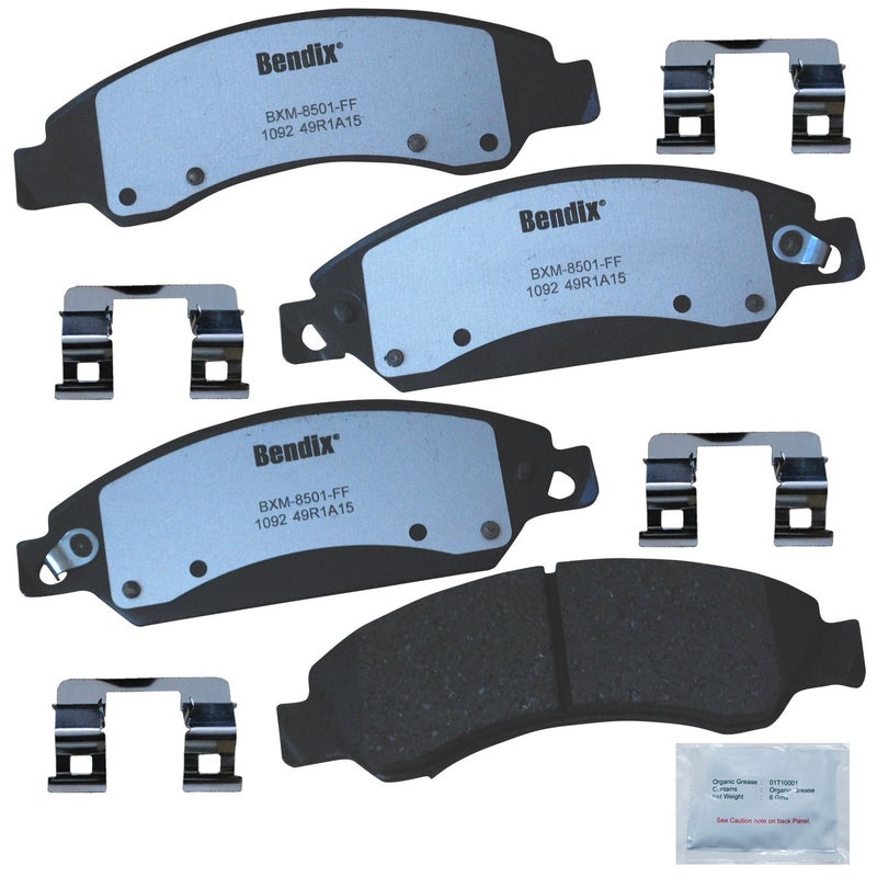 Bendix Fleet Metlok PBD1092 Semi-Metallic Front Brake Pads for Select Models Cadillac Escalade,Escalade ESV,EXT,Chevrolet Avalanche,Silverado 1500,1500 Classic,Suburban Tahoe,GMC Sierra Yukon,Yukon XL - Image 3
