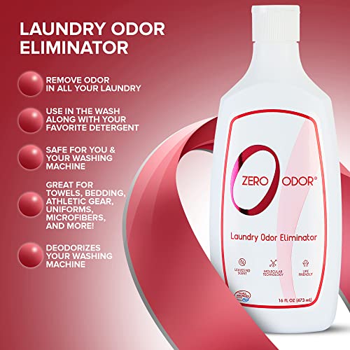Zero Odor – Laundry Odor Eliminator - Permanently Eliminate laundry Odor – Patented Molecular Technology Best For Clothes, Towels & Linens, Shoes, Bags, Etc. - rinse and refresh Again, 16oz (3-Pack) - Image 5