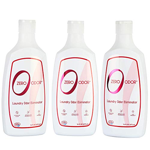 Zero Odor – Laundry Odor Eliminator - Permanently Eliminate laundry Odor – Patented Molecular Technology Best For Clothes, Towels & Linens, Shoes, Bags, Etc. - rinse and refresh Again, 16oz (3-Pack) - Image 1