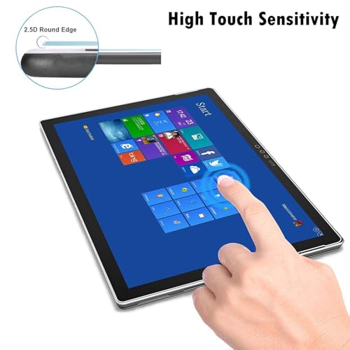 Megoo [2-Pack Screen Protector for Surface Pro 6, Friendly Touching/Easy Installation/High Sensitivity/HD Clear Tempered Glass, Compatible for Microsoft New Surface Pro 6 Pro 5/4 12.3 Inch - Image 2