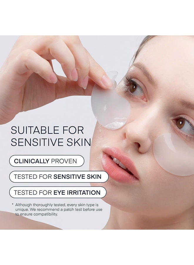 EELHOE Bio-Collagen Eye Patches 30 Pairs, Under Eye Patches For Dark Circles, Puffiness, Fine Lines, With Vegan Collagen, Hyaluronic Acid, Niacinamide, Vitamin E, Hydrating, Anti-Aging, Reduce Fine lines, Wrinkles, Mask For Puffy Eyes, Eye Bags, Dark Circles - Image 3