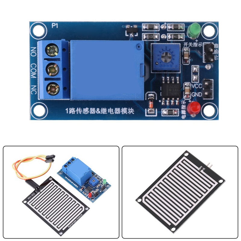 12V Raindrops Controller Module Rain Foliar Leaf Moisture Sensor Relay Switch - Image 3