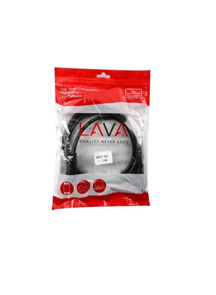 لافا كابل HDMI من لافا دائري متوافق مع أجهزة بلاي ستيشن 4 /اكس بوكس / جميع شاشات التلفزيون / أي جهاز يحتوي على منفذ HDMI بطول 1.5m - Image 5