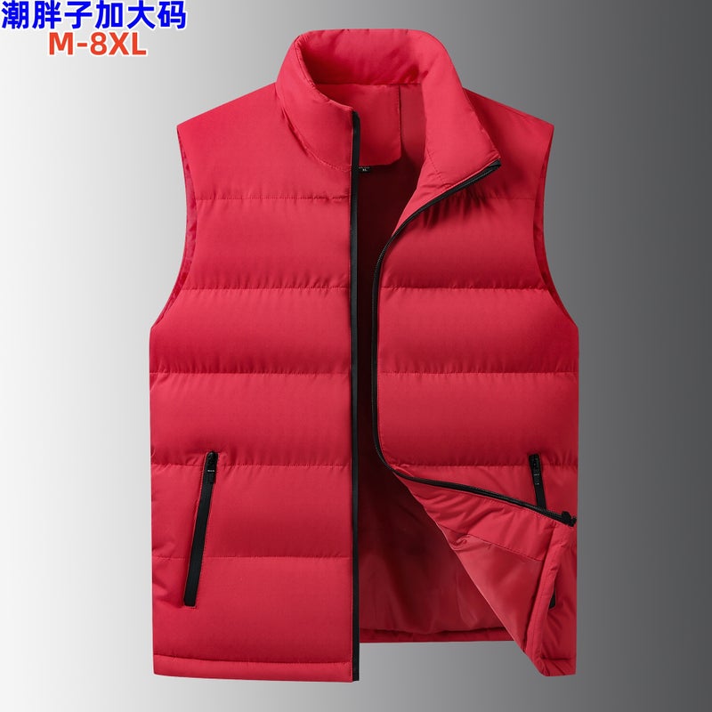 M-8Xl Down Cotton Vest Plus Size Men'S And Women'S Big Red Life Year Warm Vest Thickened Outer Wear - Image 2
