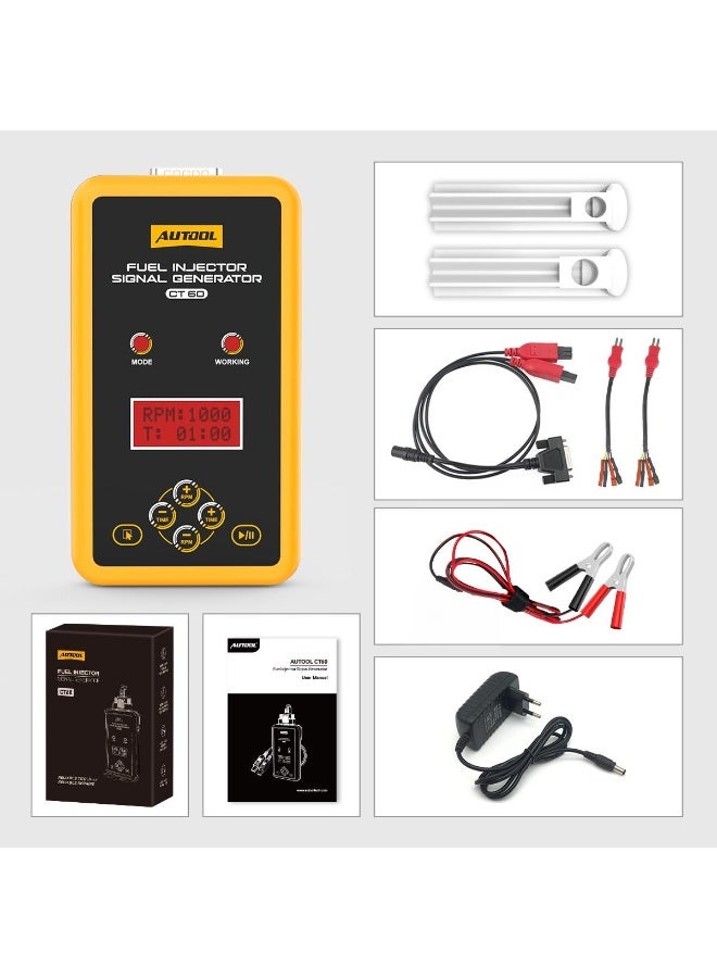 Autool CT60 Signal Generator & Injector Cleaner | Automotive Fuel Injector Tester & Diagnostic Tool - Image 2