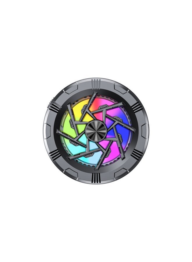 AL12 AL11 AL10 AL19 AL02 Magnetic Ice Cooling Mobile Phone Radiator Fan-Color:AL19 Icing [digital Display Back Clip]]  - Image 4
