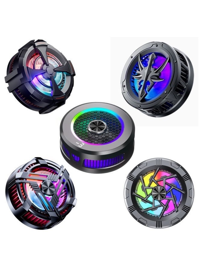 AL12 AL11 AL10 AL19 AL02 Magnetic Ice Cooling Mobile Phone Radiator Fan-Color:AL19 Icing [digital Display Back Clip]]  - Image 2