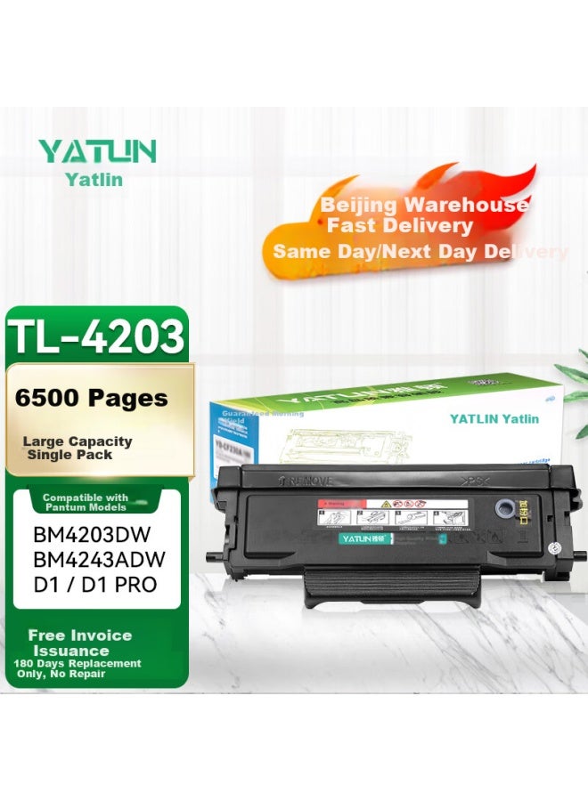 Yatun Compatible Pantum D1 Pro Toner Cartridge Pantum D1 Drum Pantum Bm4203dw Toner Cartridge Bm4243adw Printer Toner Cartridge D1 Printer Drum Tl-4203 Toner Cartridge