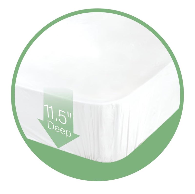 Home Expressions Vinyl Plastic Mattress Protector Fitted Sheet Style Waterproof Mattress Cover Breathable and Spill Protection Fits a Mattress Up to 11.5" Deep (Full 78"x54"X11.5" Deep) - Image 3