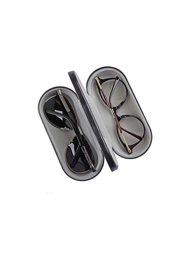 PROMASS Double Eyeglasses Case, 2 in 1 Dual Glasses Case Hard Shell Eyeglass Case Protective for 2 Pairs of Eyeglasses (Not Suitable for Sunglasses)  - Image 1