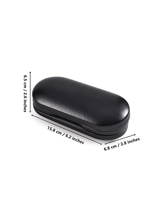 PROMASS Double Eyeglasses Case, 2 in 1 Dual Glasses Case Hard Shell Eyeglass Case Protective for 2 Pairs of Eyeglasses (Not Suitable for Sunglasses)  - Image 2