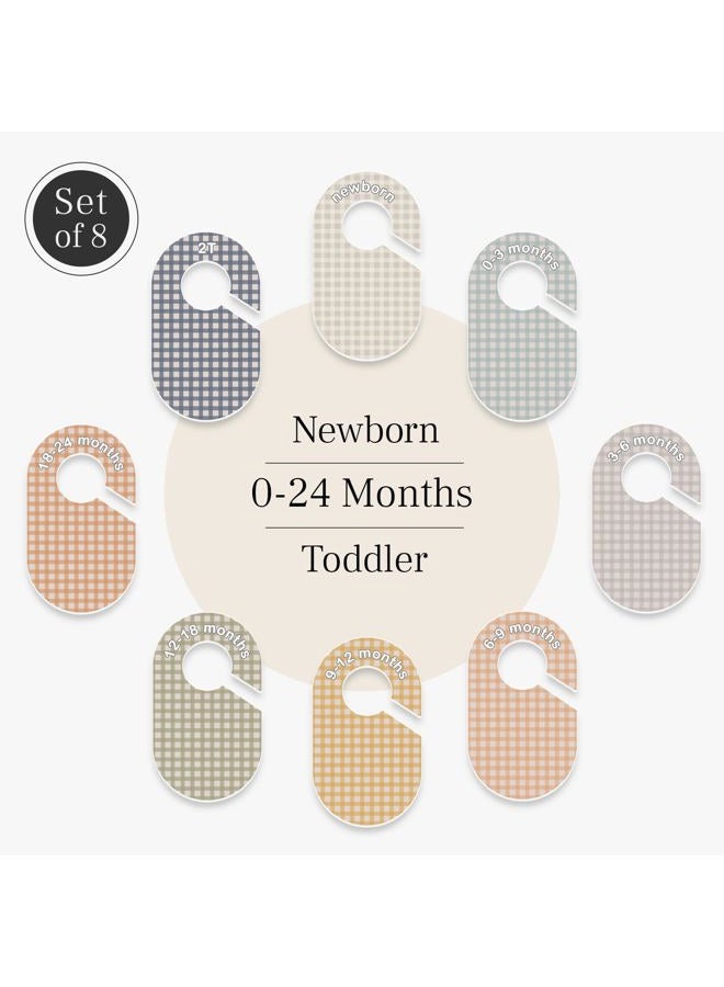 Eli with Love Baby Closet Dividers (Gingham) - Ideal Baby Clothes Dividers – Organize Nursery Closet Hangers by Size/Age - Image 3